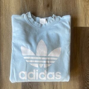 Adidas Sky Blue Crewneck with White Logo